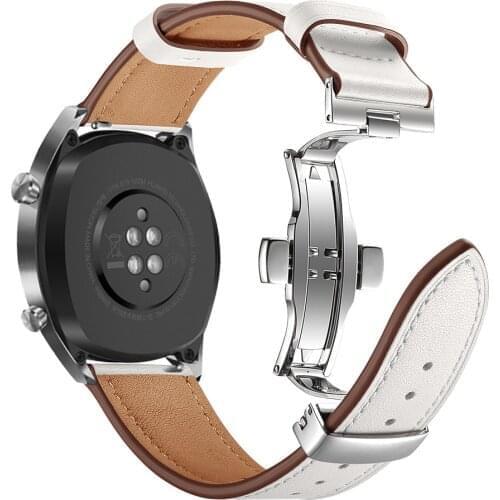 20mm Leather Strap For Samsung Galaxy Watch 3 41mm 42mm Active 2 44mm 40mm Garmin venu Vivoactive 3 Band For Huami Amazfit Bip