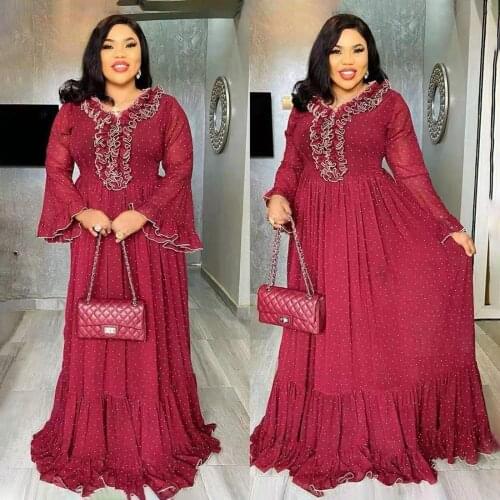 Abaya Dubai Turkey Arabic Caftan Muslim Fashion Lotus Sleeve Dress American Clothing Dresses Women Robe Islam Clothing