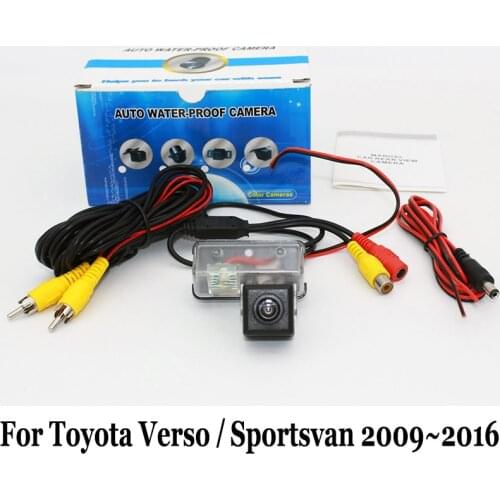 Auto Rear View Camera For Toyota Verso / Sportsvan 2009~2016 / RCA AUX Wired Or Wireless / Night Vision HD Car Parking Camera