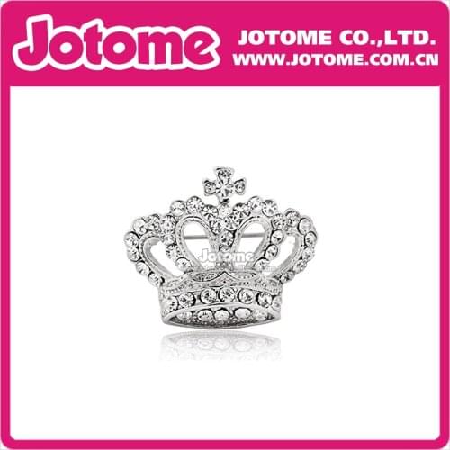 100pcs/lot Victoria King Queen Crown Brooch Pin Silver Wedding Xmas Fashion Jewelry