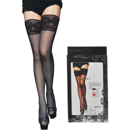 5pcs Sexy Stockings For Women White Thigh Knee Girl Elastic Spring New Fashion Silicone Anti Slip 13cm Lace High Tube 5 Colors