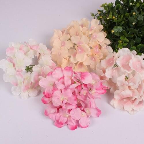 1pcs Artificial Silk Hydrangea Flower Head Ball Chrysanthemum Wedding Party Home Hotel Decoration DIY Flower Wall Accessories