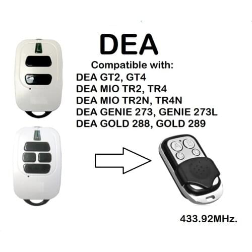 DEA MIO TR2, TR4 Rolling Code Compatible Remote Control 433.92MHz garage door controller GOOD