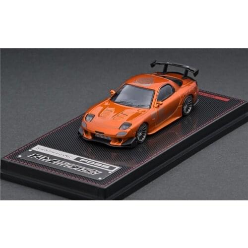 IG 1:64 Mazda RX-7 (FD3S) RE Amemiya Orange Metallic DieCast Model Car