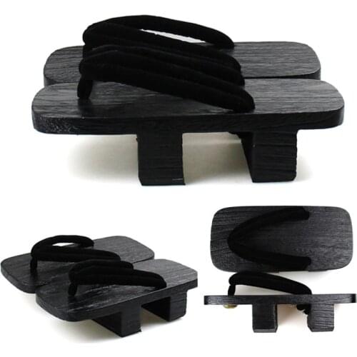 Man Flip Flops Wooden Japanese Geta Clogs Ethnic Round Toe Paulownia Male Beach Wear Cosplay Oriental Shoes Sandals Slippers