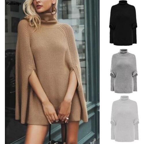 New Fashion Spring Women Caramel Colour Casual Sweater And Pullover Female Stripes Feminino Inverno Poncho And Cape Warm Coat