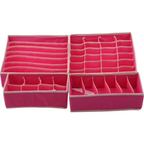 Dormitory Socks Closet Storage Box Household Divided Underwear Storage Box Bra Storage Boxes Foldable Drawer Storage Boxes