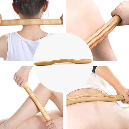 100% Natural Wooden IASTM GuaSha Stick All In One Massage Effective Healthy Rob For Back Neck Shoulder Abdomen Leg Massage Tool