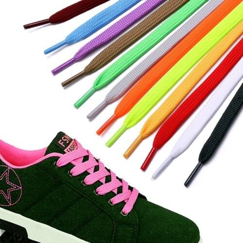2PCS/Pair Canvas Shoelaces Multi-color Flat Shoe Strings Martin Boots Sport Shoes Accessories Children And Adults For lazy Laces