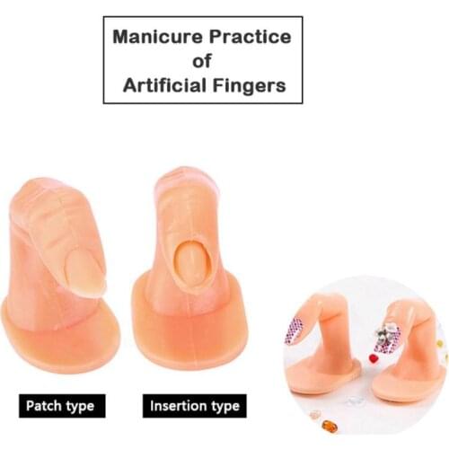 Professional Nail Art Training Practice Display False Tips Finger Fake Hand Acrylic UV Gel Nail Art Manicure Tool Salon