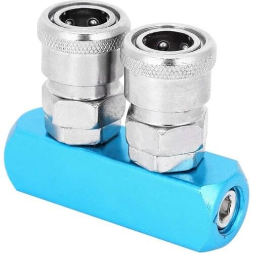 Air Quick Connector Coupler Pneumatic Fittings Aluminum Alloy Push in Connection Manifold Block gas pipeline
