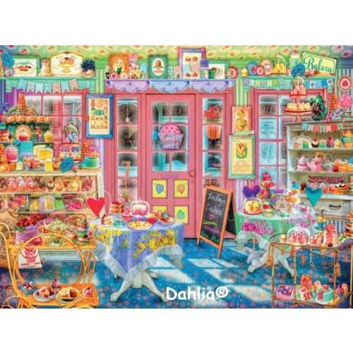 Pink Cozy Cake Room abstract Handmade Needlework Embroidery DIY Cross Stitch Kits Crafts 14CT Unprinted Home decor wall Art