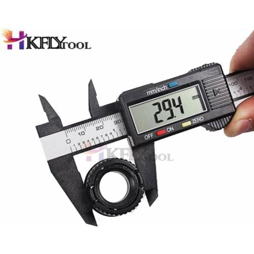 150mm 6" Black Caliper Digital Electronic Digital Pachometer Carbon Fiber Vernier Gauge Micrometer Measuring Tool