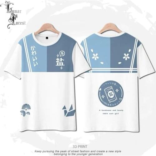 Salt Girl Funny 3D Printing T-shirt Summer Fashion Round Neck Short Sleeve Popular Streetwear Plus Size