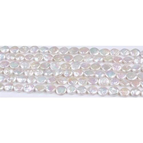 Special Design AA Grade 11-12mm Wholesale Natural Freshwater Pearl Coin Shape