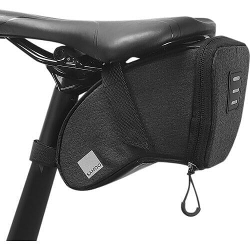 SAHOO Bicycle Saddle Bag Waterproof Bike Seat Bag Reflective Cycling Rear Seat Post Bag Large Capacity Tail Rear Bags
