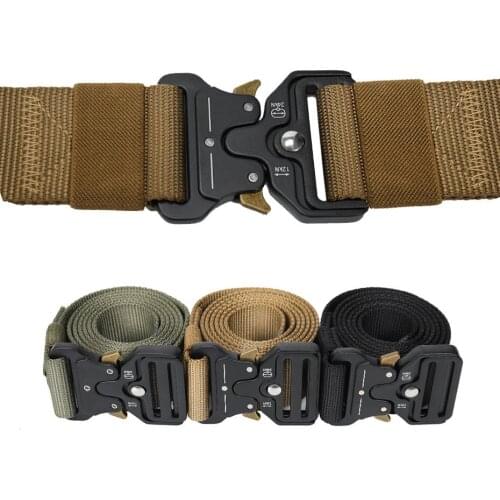 Tactical Belt Military Nylon Army Metal Buckle SWAT Outdoor Survival Accessories Combat Hunting Training Inner Waist Belt 3.8CM