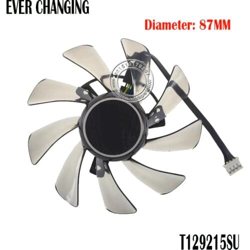 87mm diameter T129215SU DC12V 0.50AMP 4PIN graphics fan for HP GeForce GTX 1660 ITX