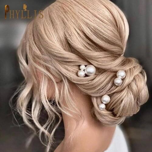 A87 Bridal Pearl Hair Pin Bridal Hair Piece Vine Woman Hairpins Wedding Decorations Women Tiara for Hair Clips Wedding Headwea
