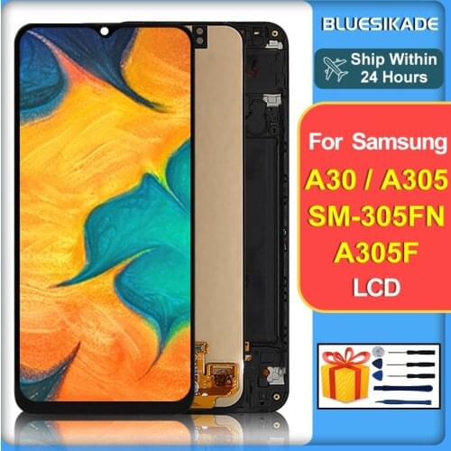 6.3" For Samsung galaxy A30 LCD Display SM-A305F SM-A305FN/DS Touch Screen Digitizer For Samsung SM-A305FN Replacement Parts