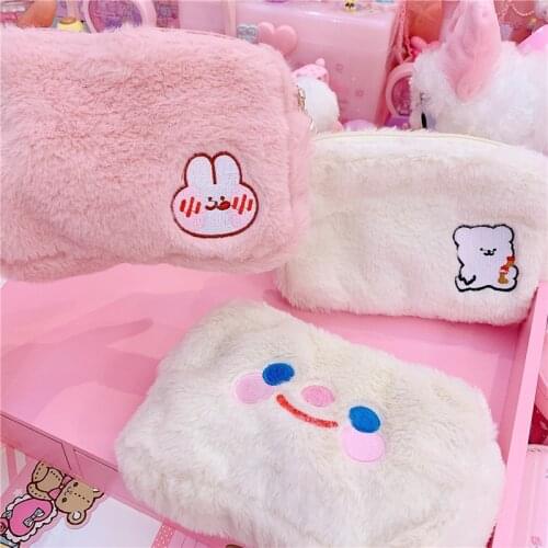 1Pc Lovely Travel Cosmetic Bag Korean Rabbit Organizer Women Makeup Bag Make up Case Toiletry Bags Beauty Storage bag