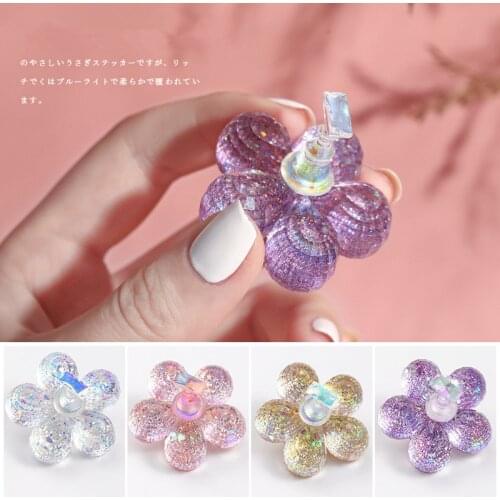 1PC Magnetic Nail Holder Practice Training Display Glitter Sequins Flower Designs Acrylic False Nail Tips Stand Manicure Tools