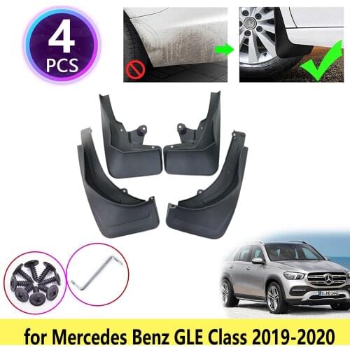 4 PCS for Mercedes Benz GLE Class V167 W167 350 450 2019 2020 Mudguards Mudflaps Fender Guards Mud Flaps Splash Car Accessories