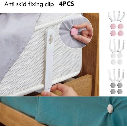 4pcs/set Bed Sheet Clip Slip-Resistant Fixing Clip Holders Clamps Mattress Sheet Holders Gripper Fastener Clips for Bed Sofa