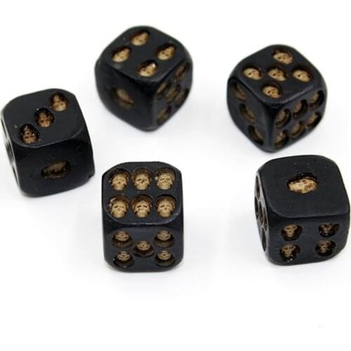 5Pcs/set Creative Skull Bones Dice Six Sided Skeleton Dice Club Pub Party Game Toys Resin Dice for Children Adults