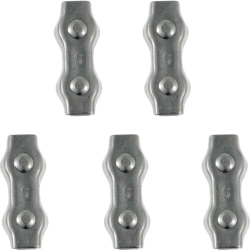 5Pcs Simple Cable Grips Kit M2-M5 Stainless Steel Wire Rope Clamps Reusable Pole Retainer Wire Cable Caliper Rope Grippers Tools