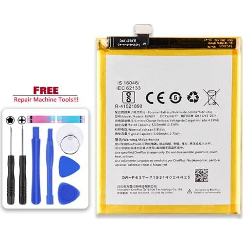 Battery BLP637 3300mAh For OnePlus 5/5T One Plus 1+ 5/5T