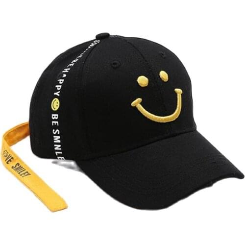 Doitbest Spring Child Smile long ribbon Baseball Cap Summer kids Sun Hat Boys Girls snapback Caps age for 2-8 years old kid