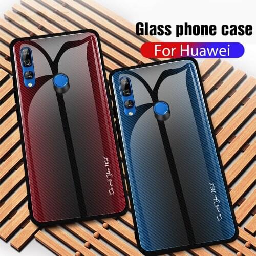 Gradient Tempered Glass Case For Huawei Honor 9X 8X 20 10 Lite Pro 10i 20i Color Back Cover Phone Cases Bumper Coque Capa