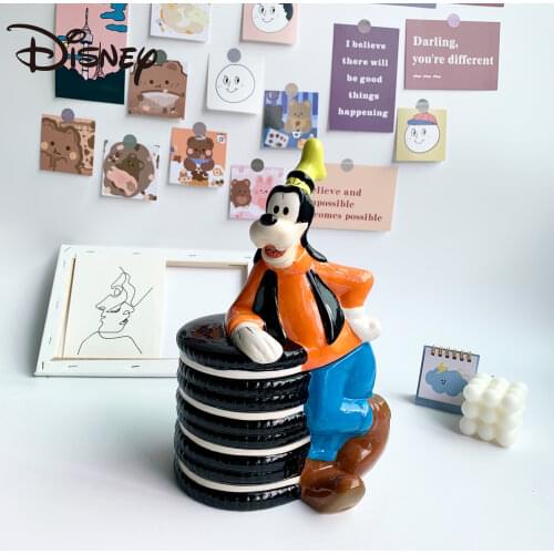 Disney Closet Storage Box Goofy Ceramic Cookie Jar Stereoscopic Snack Candy Storage Box Jewelry Jar storage box