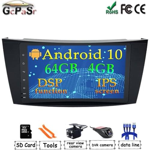 DSP IPS 4G 64G Android 10 2 din car player For Mercedes Benz E-class W211 E200 E220 E300 E350 E240 E270 E280 CLS CLASS W219