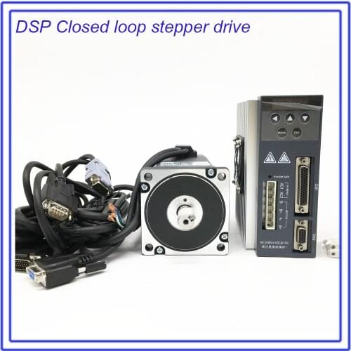 Hybird Stepper Motor Drive Digital Display Nema34 86MM 4.5Nm 2000RPM Closed Loop Encoder Easy Servo 2Ph AC DC Stepper Motor Kit
