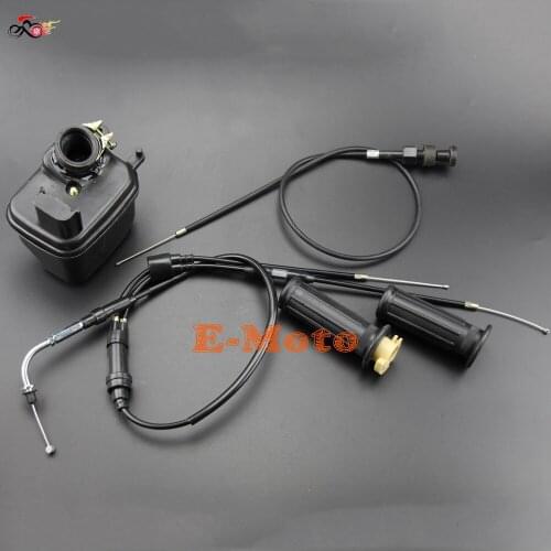 NEW PW50 Air Filter Box Throttle & Choke Cables and Throttle Hand Grip For PEEWEE PW50 PY50 YZINGER BIKE E-Moto