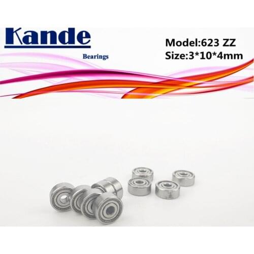 Kande Bearings623 ABEC-1 623ZZ ABEC-3 623ZZ ABEC-5 623 ZZ Z3V3 623ZZ Miniature Deep Groove Ball Bearing 3x10x4mm 623-2Z