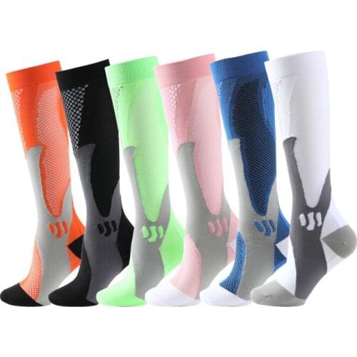 Unisex Compression Stockings Varicose Veins Long Tube Cycling Socks for Men Outdoor Breathable Non-slip Blood Circulation Socks