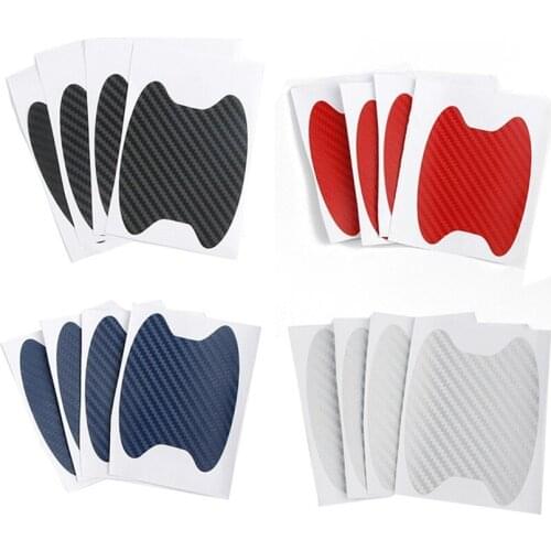 ANPWOO 4 Pieces of Car Handle Stickers 3D Carbon Fiber Wrist Stickers Scratch Car Stickers Anti-scratch Car Stickers