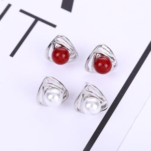 2020 New Wild Rhinestone Pearl Earrings New Earrings Earrings Ear Flower Fashion Temperament Earrings Women