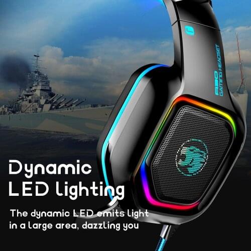 The New Gaming Headphones Bass Stereo PC Wired Headset With Mic Professional Led Light Gamer Headset 30