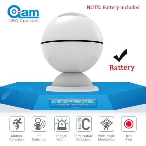 NEO COOLCAM NAS-PD01Z Z-wave Plus PIR Motion Sensor +Temperature Home Automation Z wave Alarm System Motion Sensor EU 868.4MHZ