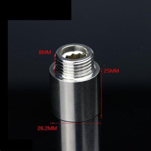 1/2" Male to 1/2" Female BSP Thread 25mm Hex Socket Equal Pipe Fitting Stainless Steel Quick Hose Straight Connector