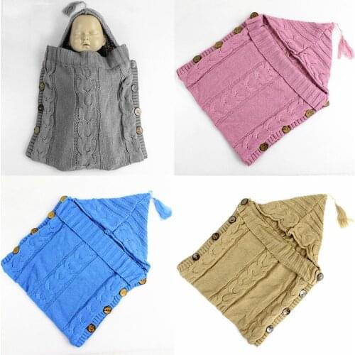 Newborn photography props knit infant swaddle wrap stroller sleep bag baby photo accessories toddler girl boy fotografie shoot