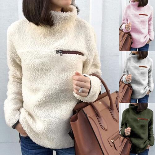 Women Sweatshirts Autumn Winter Top Long Sleeve Plush Warm Pullover Kpop Ladies Tops Women Clothes 2021 Pure Sweatshirt