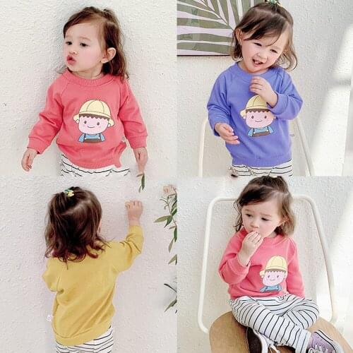 Fashion Cartoon Print Hoodies Boys Girls Sweatshirt Casual Hoodies Baby Spring Autumn Long Sleeve Hooded Children Clothes