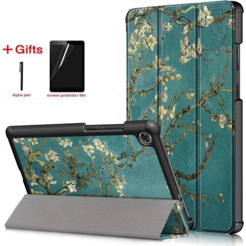 Slim Magnetic Folding PU Leather Case For Lenovo Tab M8 TB-8505F TB-8505X TB-8505I 8 inch cover For Lenovo Tab M8 case+film+pen