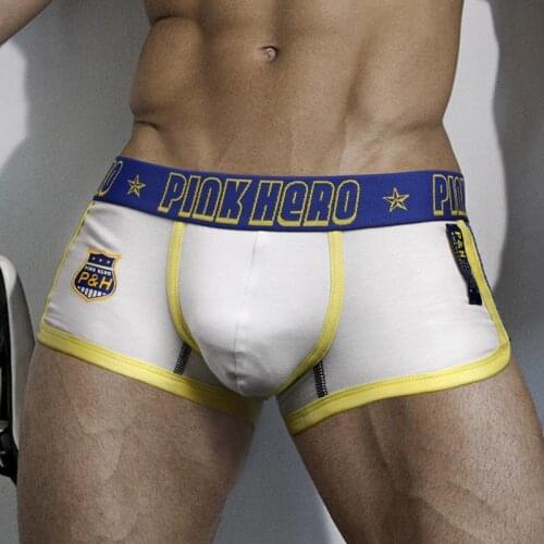 So Cool Pink Heroes High-Quality Cotton Underwear Men Boxer Shorts Fashion Male Underpants Sexy Men panties men cuecas