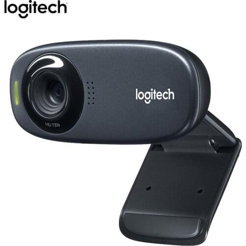 Logitech C310 Webcam Built-in MIC HD 720P with 5MP Photos Auto Focus Support Official Inspection for PC Notebook
